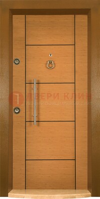 Коричневая входная дверь c МДФ панелью ЧД-13 в частный дом в Омске