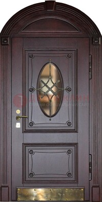 Арочная металлическая дверь с виноритом ДА-38 в Омске