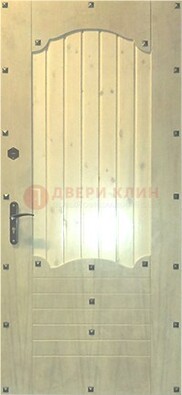 Белая железная дверь с евровагонкой ДЕ-9 в Нижнем Новгороде