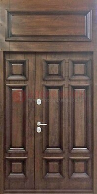 Классическая входная дверь с верхней фрамугой ДФГ-15 в Омске