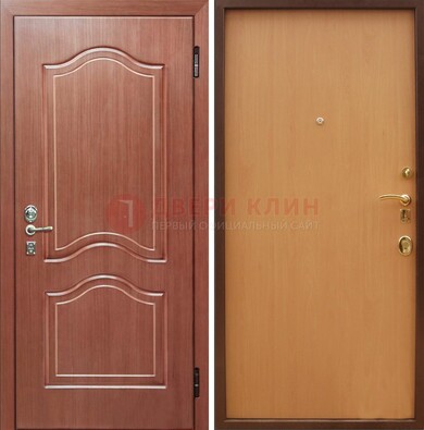 Входная дверь отделанная МДФ и ламинатом внутри ДМ-159 в Омске