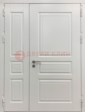 Полуторная светлая металлическая дверь с МДФ ДМ-336 в Омске