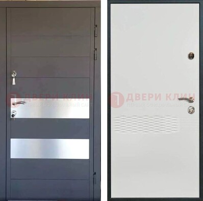 Металлическая дверь МДФ темная и светлая ДМ-420 в Омске
