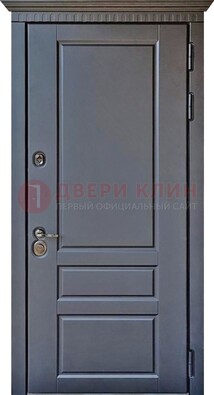 Тёмная входная дверь для коттеджа с МДФ ДМ-528 в Омске