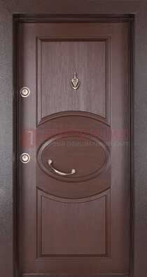 Железная дверь с массивом дуба в стиле классика ДМД-55 в Омске