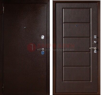 Темная входная дверь с порошковым окрасом ДП-113 в Омске