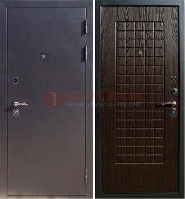 Серая металлическая дверь с порошковым напылением ДП-153 в Омске