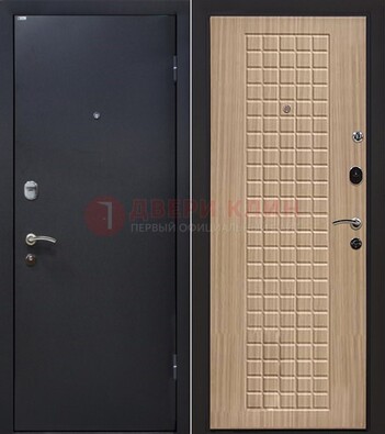 Черная металлическая дверь с порошковым покрытием ДП-157 в Омске