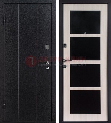 Черная металлическая дверь с порошковым напылением ДП-176 в Омске