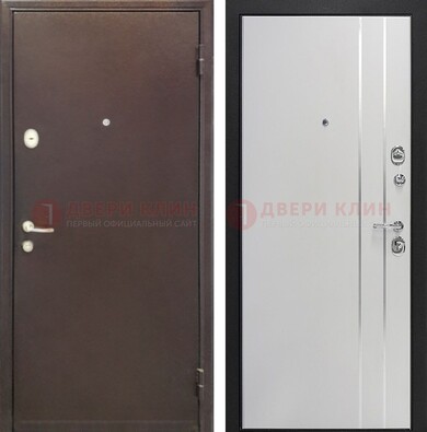 Входная дверь с порошковым покрытием с МДФ с молдингами ДП-232 в Омске