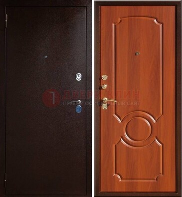 Темная железная дверь с порошковым напылением ДП-46 в Омске