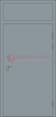 Серая противопожарная дверь ДПП-16 в Омске