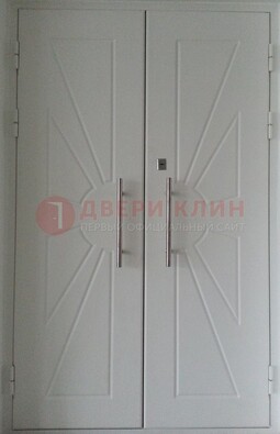 Парадная двухстворчатая дверь с фрезерованным МДФ ДПР-14 в Омске