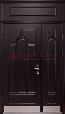 Парадная дверь с металлическими вставками ДПР-47 и фрамугой в Дедовске