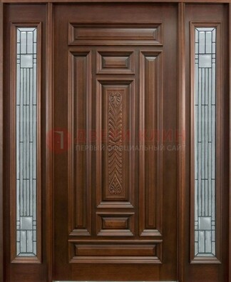 Парадная дверь с резьбой ДПР-70 в кирпичный дом в Омске