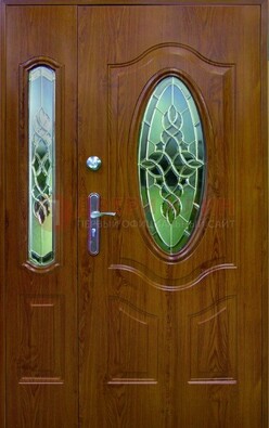 Парадная дверь со стеклянными вставками ДПР-73 для дома в Омске