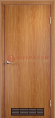 Светлая техническая дверь с вентиляционной решеткой ДТ-1 в Омске