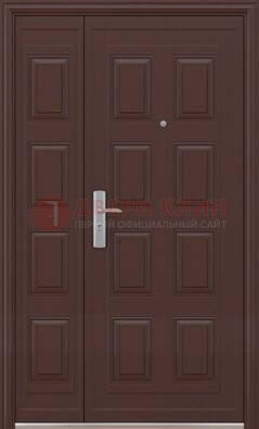 Коричневая железная тамбурная дверь ДТМ-37 в Кубинке
