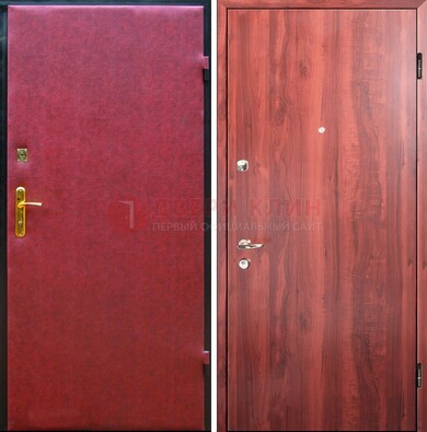 Красная входная дверь с винилискожей ДВ-30 в Омске