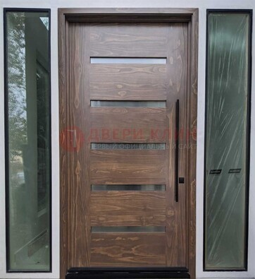 Железная дверь с виноритом и фрамугами ДВТ-189 в Омске