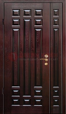 Коричневая металлическая дверь с виноритом ДВТ-20 в Омске