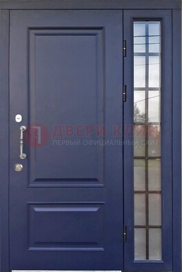 Синяя дверь с виноритом и стеклянными вставками  ДВТ-79 в Омске