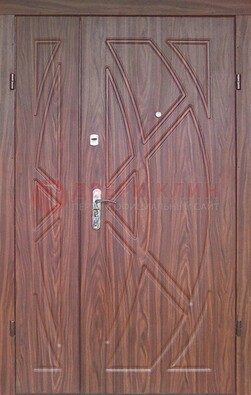 Железная тамбурная полуторная дверь с МДФ ПЛ-7 в Омске